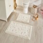 ÇAPA HOME PAMUK 2'Lİ BANYO PASPASI YAPRAK DESEN KREM 8696474231911